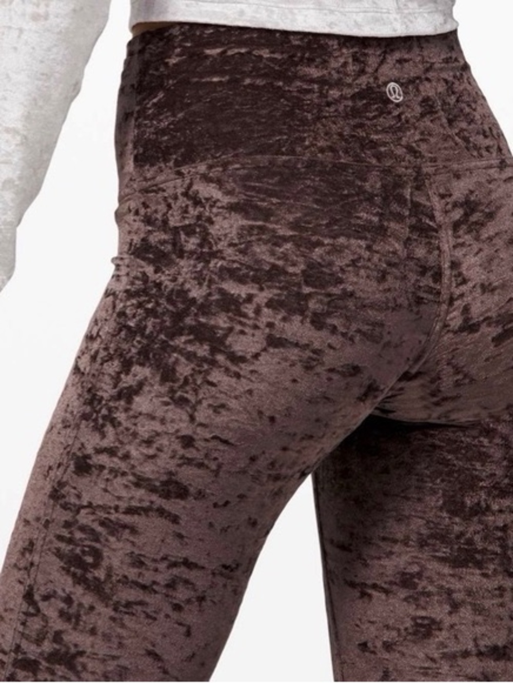 lululemon athletica Crushed Velvet High-Rise Leggings in Chocolate